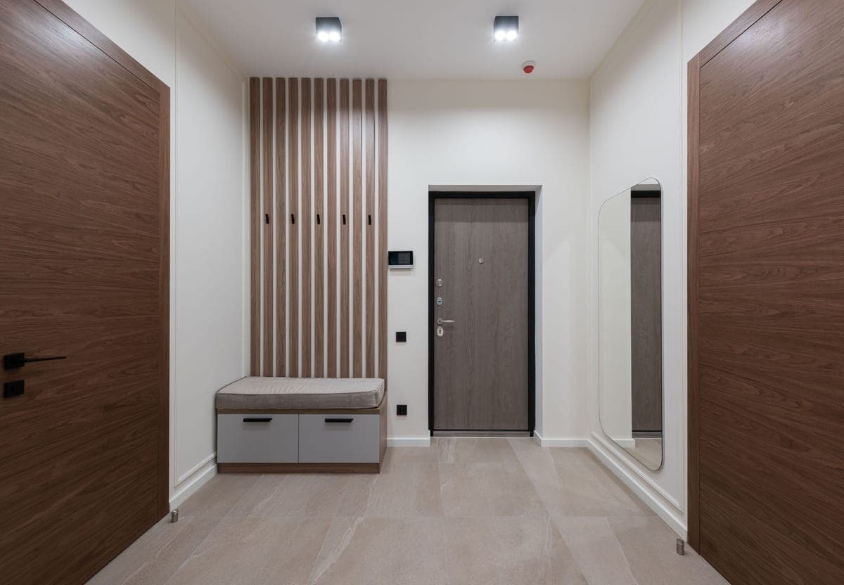 The entrance hallway of a modern apartment